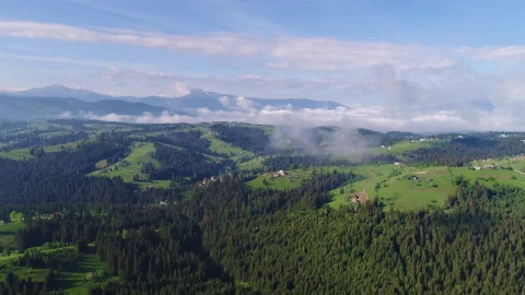 Stock Video Aerial Afar Shot Of A Mountain Village Live Wallpaper for PC - Free Live Wallpaper