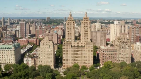 Stock Video Aerial Frontal Shot Of Buildings Near Central Park Live Wallpaper for PC - Free Live Wallpaper