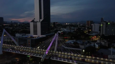 Stock Video Aerial Landscape Of A City At Night Live Wallpaper for PC - Free Live Wallpaper
