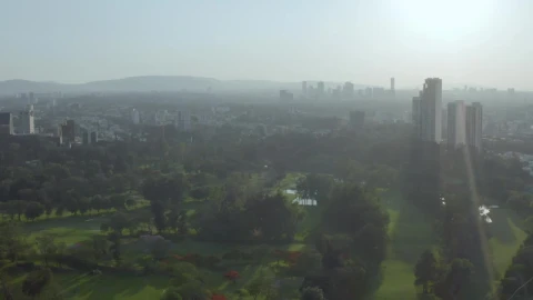 Stock Video Aerial Landscape Of A Huge City From The Top Of Live Wallpaper for PC - Free Live Wallpaper