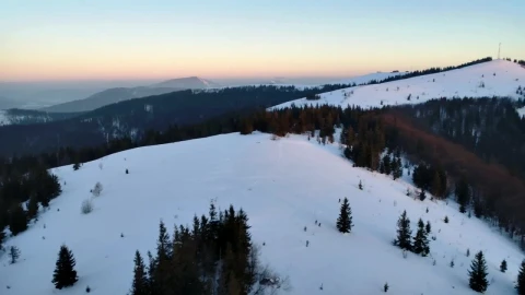 Stock Video Aerial Pan Shot Over A Winter Mountain Rage Live Wallpaper for PC - Free Live Wallpaper