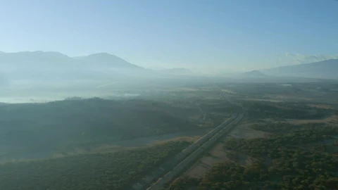 Stock Video Aerial Panorama Around A Long Highway Live Wallpaper for PC - Free Live Wallpaper
