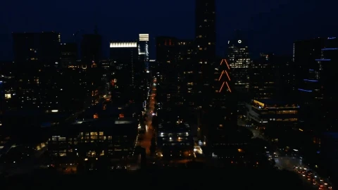 Stock Video Aerial Panorama Of A Big City At Night Live Wallpaper for PC - Free Live Wallpaper