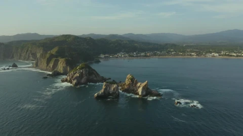 Stock Video Aerial Panorama Of A Coast And Its Reliefs Live Wallpaper for PC - Free Live Wallpaper