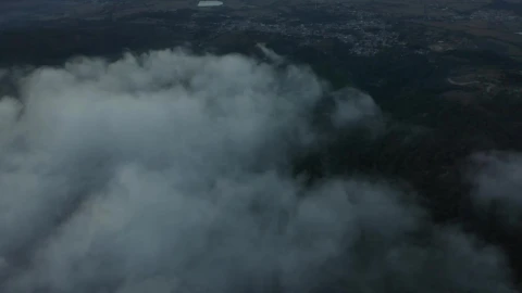 Stock Video Aerial Panorama Of A Natural Relief Covered By Clouds Live Wallpaper for PC - Free Live Wallpaper