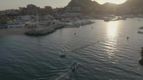 Stock Video Aerial Shot Of A Boat Moving Away From A Coast Live Wallpaper for PC - Free Live Wallpaper