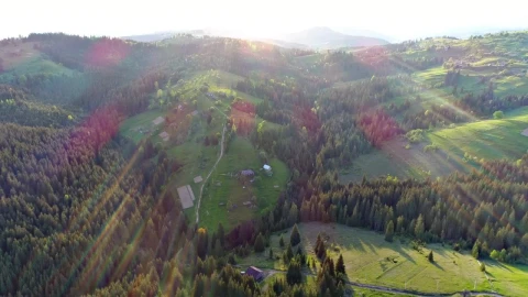 Stock Video Aerial Shot Of A Green Countryside Live Wallpaper for PC - Free Live Wallpaper