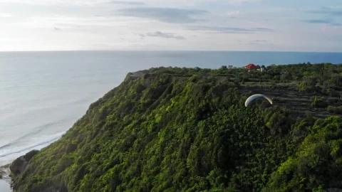 Stock Video Aerial Shot Of A Person Practicing Parachuting Live Wallpaper for PC - Free Live Wallpaper