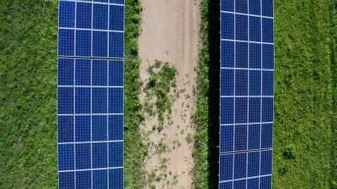 Stock Video Aerial Shot Of A Solar Array Live Wallpaper for PC - Free Live Wallpaper