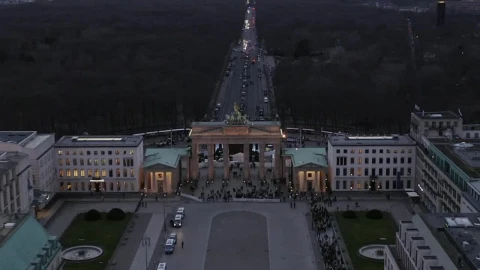 Stock Video Aerial Shot Of Brandenburger Tor In Berlin Live Wallpaper for PC - Free Live Wallpaper