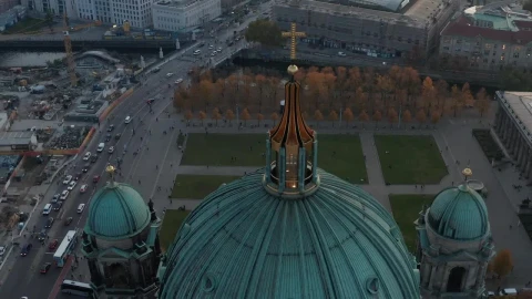 Stock Video Aerial Shot Of The Dome Of A Cathedral In Germany Live Wallpaper for PC - Free Live Wallpaper