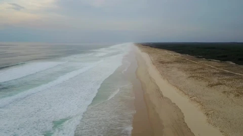 Stock Video Aerial Shot Over A Sandy Coastline Live Wallpaper for PC - Free Live Wallpaper