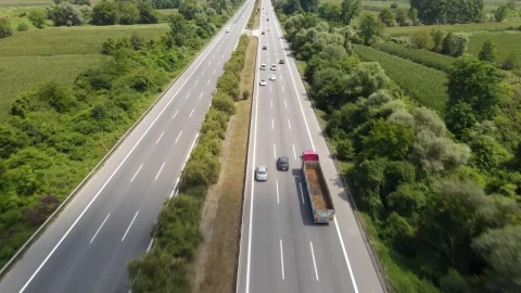 Stock Video Aerial Tacking Shot Of The Highway Traffic Live Wallpaper for PC - Free Live Wallpaper
