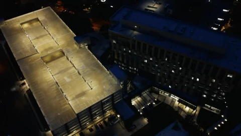 Stock Video Aerial Tour Above A City At Night Live Wallpaper for PC - Free Live Wallpaper