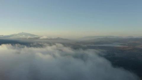Stock Video Aerial Tour Above A Cloudy Natural Landscape Live Wallpaper for PC - Free Live Wallpaper