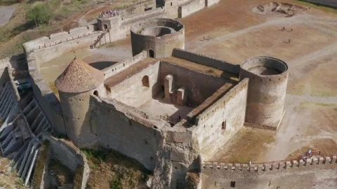 Stock Video Aerial Tour Above An Ancient Castle Live Wallpaper for PC - Free Live Wallpaper