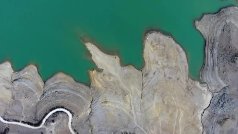 Stock Video Aerial View Of A Blue Lake And Mountains Live Wallpaper for PC - Free Live Wallpaper
