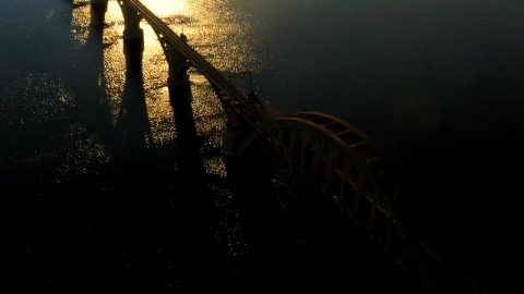 Stock Video Aerial View Of A Bridge And The City In The Live Wallpaper for PC - Free Live Wallpaper