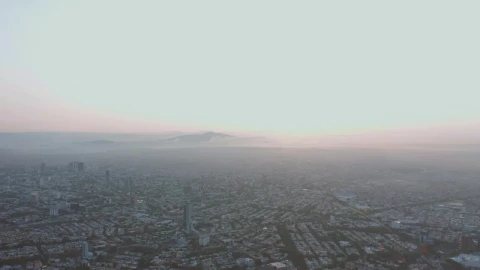 Stock Video Aerial View Of A City During The Morning Live Wallpaper for PC - Free Live Wallpaper