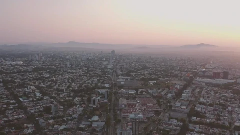 Stock Video Aerial View Of A City During The Sunrise Live Wallpaper for PC - Free Live Wallpaper