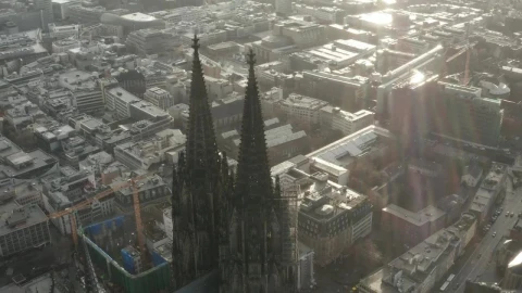 Stock Video Aerial View Of A European Cathedral Live Wallpaper for PC - Free Live Wallpaper