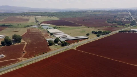 Stock Video Aerial View Of A Freeway With Farms Next To It Live Wallpaper for PC - Free Live Wallpaper