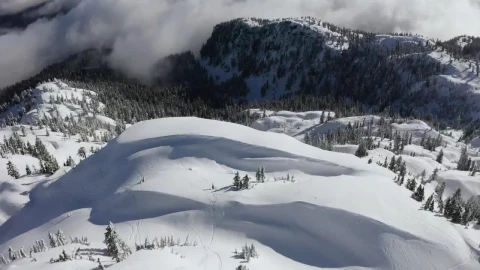 Stock Video Aerial View Of A Mountainous Forest In Winter Live Wallpaper for PC - Free Live Wallpaper
