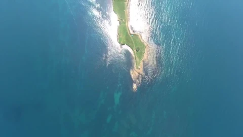 Stock Video Aerial View Of A Peninsula And A Blue Ocean Live Wallpaper for PC - Free Live Wallpaper