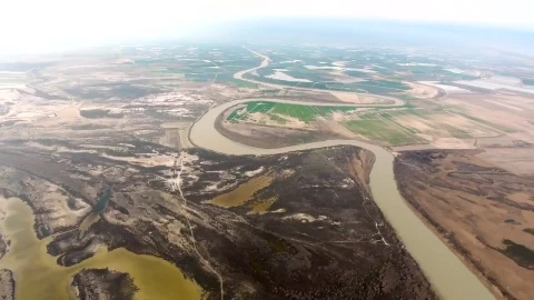 Stock Video Aerial View Of A River Leading To The Ocean Live Wallpaper for PC - Free Live Wallpaper