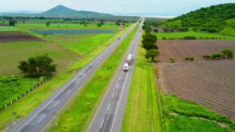 Stock Video Aerial View Of A Road That Crosses Through Nature Live Wallpaper for PC - Free Live Wallpaper