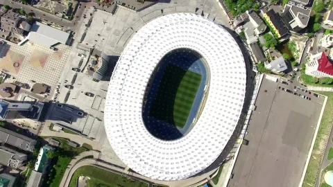Stock Video Aerial View Of A Soccer Stadium Live Wallpaper for PC - Free Live Wallpaper