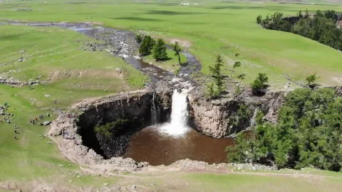 Stock Video Aerial View Of A Waterfall Live Wallpaper for PC - Free Live Wallpaper