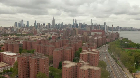 Stock Video Aerial View Of An Apartment Area In Nyc Live Wallpaper for PC - Free Live Wallpaper