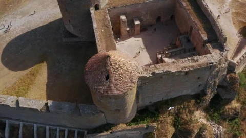 Stock Video Aerial View Of An Old Tower Castle Live Wallpaper for PC - Free Live Wallpaper