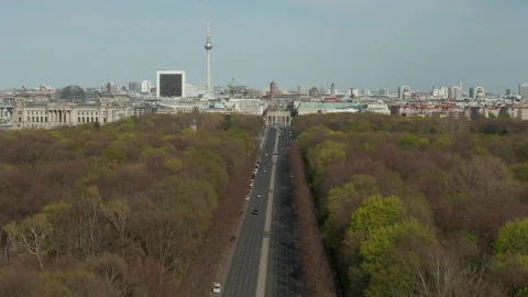 Stock Video Aerial View Of Brandenburg Gate In Berlin Germany Live Wallpaper for PC - Free Live Wallpaper