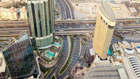 Stock Video Aerial View Of Dubai City Traffic Live Wallpaper for PC - Free Live Wallpaper