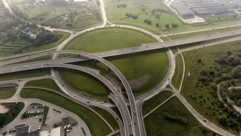 Stock Video Aerial View Of Highway Junction Live Wallpaper for PC - Free Live Wallpaper