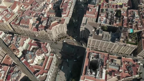 Stock Video Aerial View Of Intersection Of Avenues In Spain Live Wallpaper for PC - Free Live Wallpaper