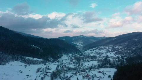 Stock Video Aerial View Of Mountainous Winter Planet Live Wallpaper for PC - Free Live Wallpaper