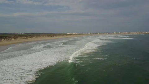 Stock Video Aerial View Of Sandy Coast And The Ocean Live Wallpaper for PC - Free Live Wallpaper