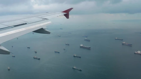 Stock Video Aerial View Of Ships In The Ocean Live Wallpaper for PC - Free Live Wallpaper