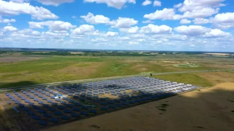 Stock Video Aerial View Of Solar Panels In A Large Field Live Wallpaper for PC - Free Live Wallpaper