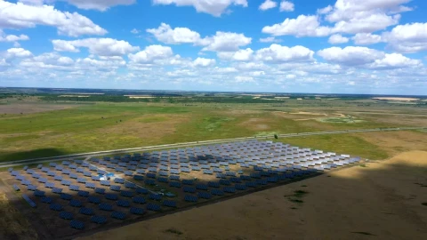 Stock Video Aerial View Of Solar Panels In A Large Field  Larg Live Wallpaper for PC - Free Live Wallpaper