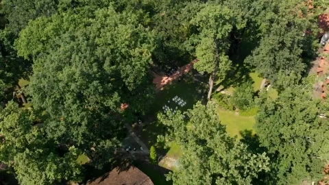 Stock Video Aerial View Of Summer Wedding On Beautiful Estate Live Wallpaper for PC - Free Live Wallpaper