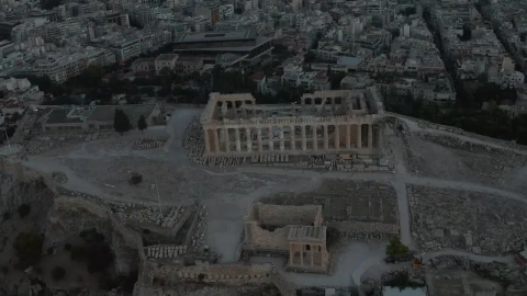 Stock Video Aerial View Of The Acropolis Ruins In Greece Live Wallpaper for PC - Free Live Wallpaper