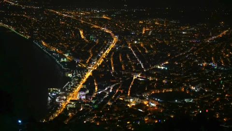 Stock Video Aerial View Of The City Lights Live Wallpaper for PC - Free Live Wallpaper