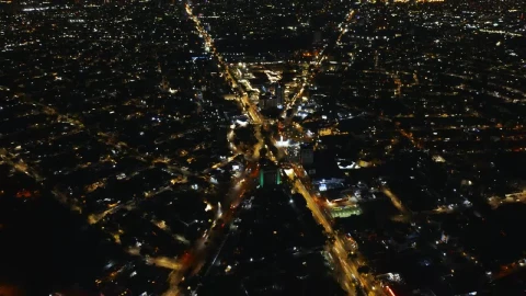 Stock Video Aerial View Of The Nightlife Of A Huge City Live Wallpaper for PC - Free Live Wallpaper