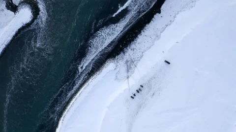 Stock Video Aerial View Of The Seashore In Iceland Live Wallpaper for PC - Free Live Wallpaper