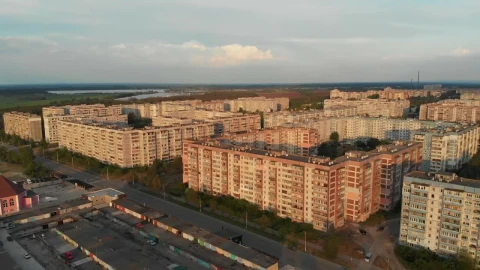 Stock Video Aerial View Of Urban Apartment Buildings Live Wallpaper for PC - Free Live Wallpaper