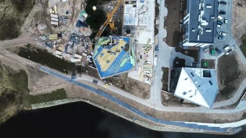Stock Video Aerialview Of A Construction Site Live Wallpaper for PC - Free Live Wallpaper